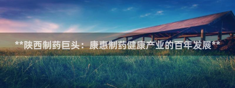 老哥俱乐部是干什么的：**陕西制药巨头：康惠制药健康产业的百年发展**