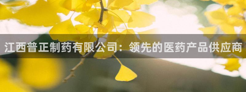 j9九游会老哥俱乐部交流区：江西普正制药有限公司：领先的医药产品供应商