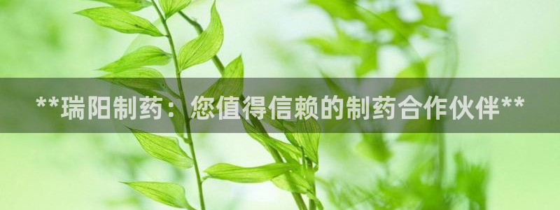 九游老哥俱乐部官网登录不了：**瑞阳制药：您值得信赖的制药合作伙伴**