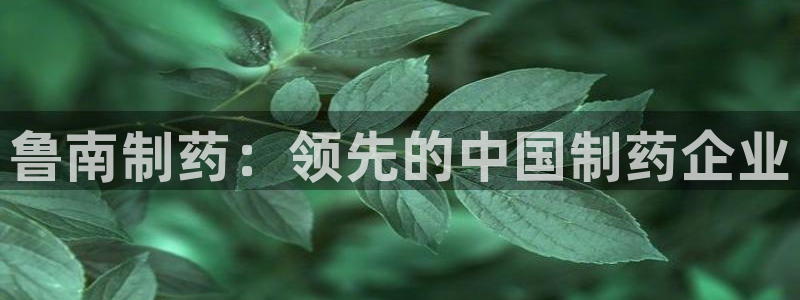 九游老哥俱乐部官网登录网址：鲁南制药：领先的中国制药企业