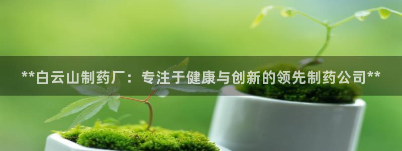 九游会老哥俱乐部论坛版：**白云山制药厂：专注于健康与创新的领先制药公司**