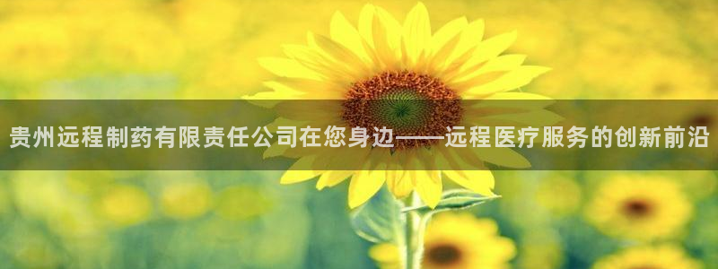 九游会老哥：贵州远程制药有限责任公司在您身边——远程医疗服务的创新前沿