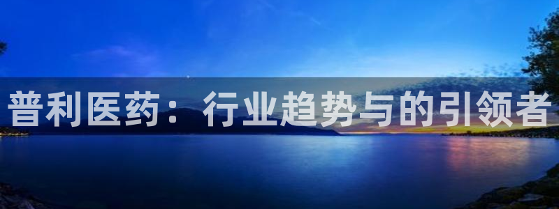 usdt九游会老哥俱乐部：普利医药：行业趋势与的引领者