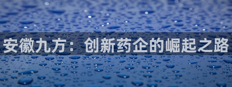 9游会老哥：安徽九方：创新药企的崛起之路