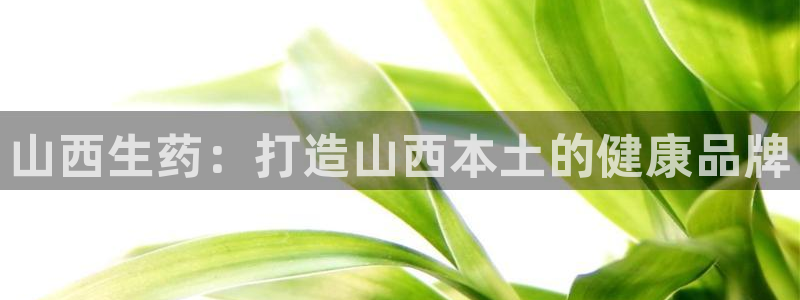九游会老哥俱乐部社区论坛：山西生药：打造山西本土的健康品牌