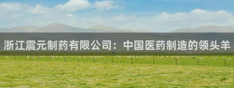 老哥俱乐部是干什么的啊:浙江震元制药有限公司:中国医药制造的